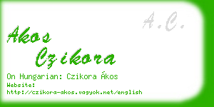 akos czikora business card